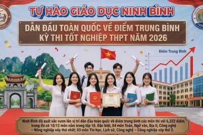 TỰ HÀO GIÁO DỤC NINH BÌNH DẪN ĐẦU TOÀN QUỐC VỀ ĐIỂM TRUNG BÌNH KỲ THI TỐT NGHIỆP THPT NĂM 2026